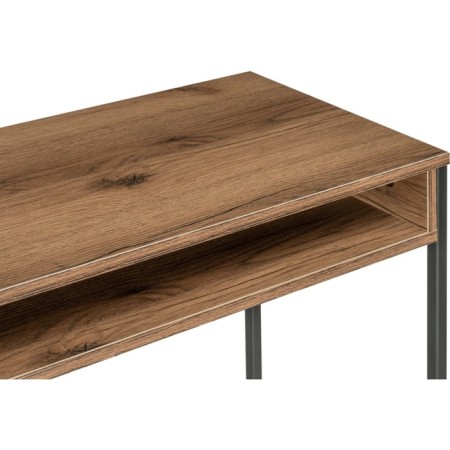 Computer table Leo Loft Metal, Black/Dub Dark 39x85x75 cm-3