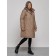 Coat insulated winter female, size 44, brown color