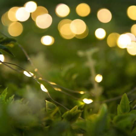 Garland “thread” 20 m dew, IP44, silver thread, 200 LED, warm white glow, 2 modes, solar battery-3