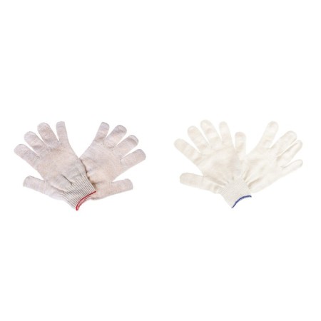 Garden gloves, x/b, knitting grade 10, 6 threads, size 9, without coating, white-3