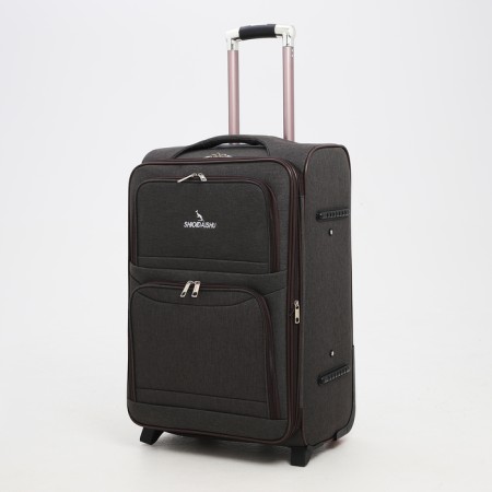 Small 24 suitcase "on lightning, code castle, with extension, brown color
