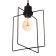 Economic light "Flower" 1x40W E27 Black 16x16x26-78 cm.