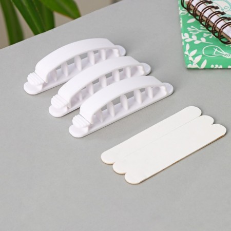 Clamps for wires, 3 pcs, white color-3