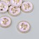 Decor for creativity Plastic "Bow in the Circle" Lilac, gold 0.3x1.8x1.8 cm