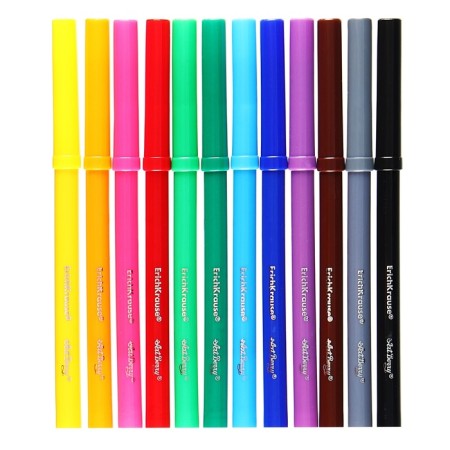 Fleeters 12 colors Erichkrause Easy Washable, 1-2 mm, euro suspension, ultrayar colors-4
