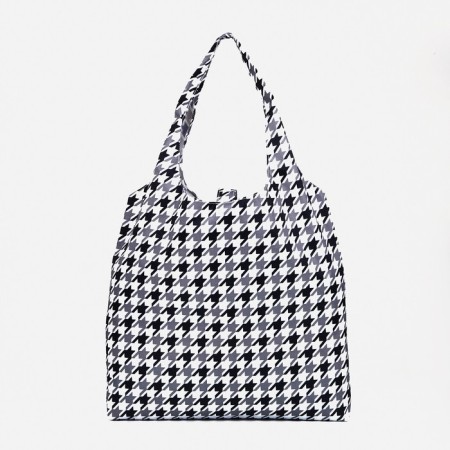 Permanent bag on the button, folding, black/gray color-2