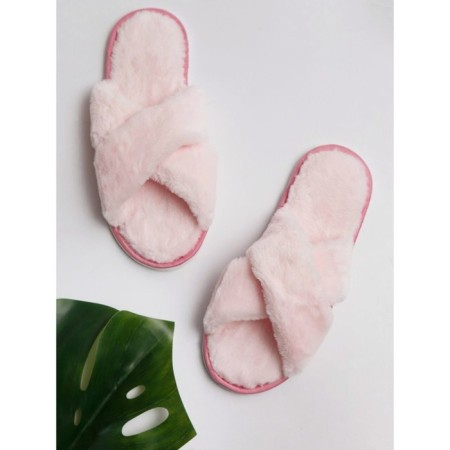 Women's slippers Amaro Home, fur, size 36-38, pink color