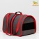 Bag - Animal Carrow, Frame, Folding, 46 x 28.5 x 26 cm, red -gray