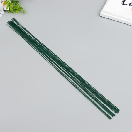 Wire for creativity varnished "Blumentag" 0.7 mm, 30 pcs, 40 cm, green
