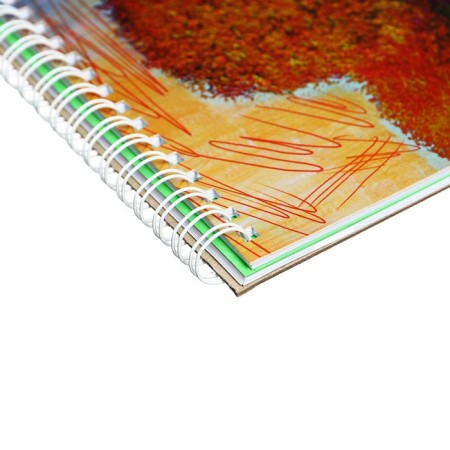 Calligrata sketchbook, 170 x 170 mm, 55 sheets, solid cover, "garden", metallized cardboard with a volumetric pattern, block 80 g/m2 + 5 sheets of tinted paper-4