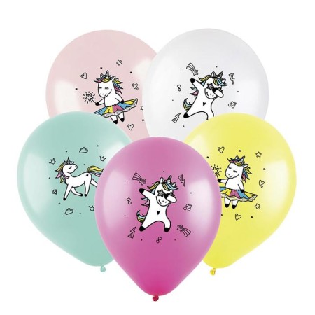 Shar Latex 12 “Cute unicorn”, pastel, set of 100 pcs., Mix color