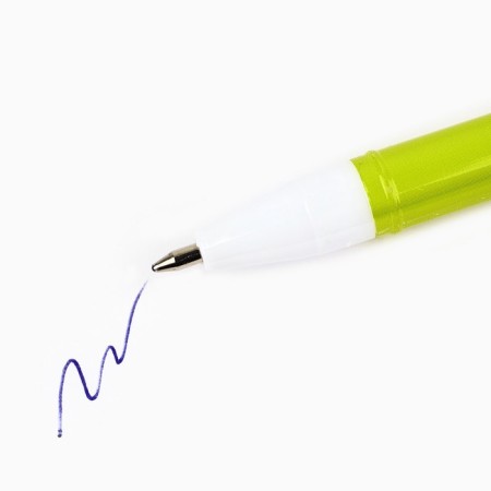 Ball plastic handle with a cap "pro -cut, green", blue paste, 0.5 mm-1