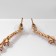 Hanging earrings with rhinestones “path” of circles, white color in gold, 7.5 cm