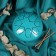 Musical instrument glucophone, green, 8 petals, 15 x 9 cm