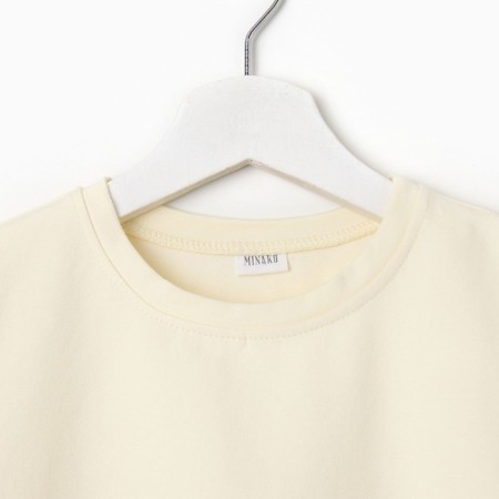 Kidsa (sweatshirt, trousers) minku milk color, height 104 cm-5