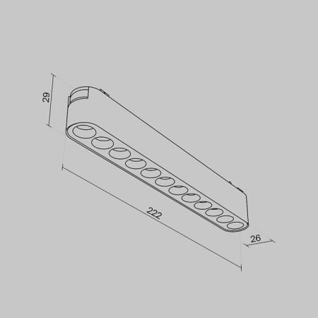 TREECH TECHNICAL TR082-1-12W4K-M-W, 12W, 22.2x2.6x2.9 cm, LED, 1400LM, 4000K, White Color.-6