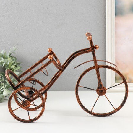 Souvenir Metal for a bottle "Three -wheeled bicycle" for bronze 36x36 cm-1