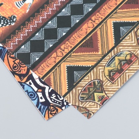 Scrapbooking paper bilateral "Africa" ​​density 180 g 15.5x17 cm-4