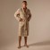 Wafel dressing gown Male SL Home: Chess "Sabbia", size S, 100% cotton, 340 g/m2