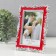 Photo frame plastic for metal 10x15 cm "Garden roses" red with silver 13.3x18 cm