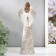 Polystone souvenir "Angel with a book, a dress with silver patterns" 19.5x7x4.5 cm