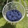 Villy swing pillow, diameter 60 cm, blue color