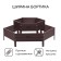 Galled flowerbed, 2 tiers, d = 60-100 cm, h = 30 cm, brown, Greengo