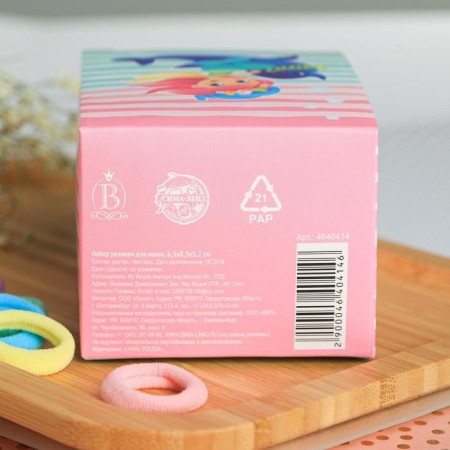 Hair elastic bands, Set "Mahrushka", Mermaid, 70 pcs.-3