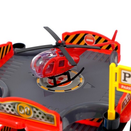 Garage highway "Cool turns", with 1 metal machine and 1 helicopter-2