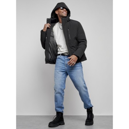 Sports male winter, size 60, black color-16