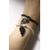 Bracelets "Demetrons" Flower and Heart, Black and White Color, 7 cm