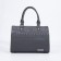 Women's bag El Masta with a zipper, external pocket, long belt, graphite color