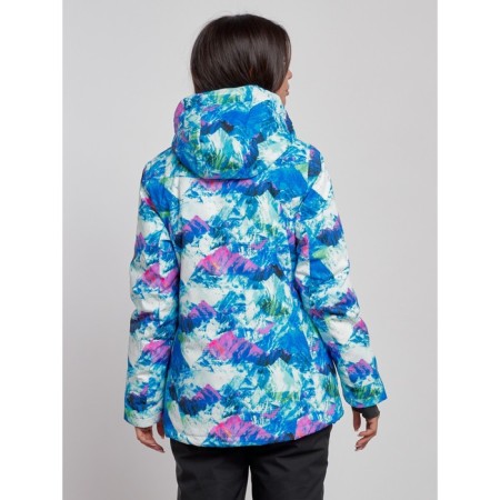Ski jacket female winter, size 50, blue color-3
