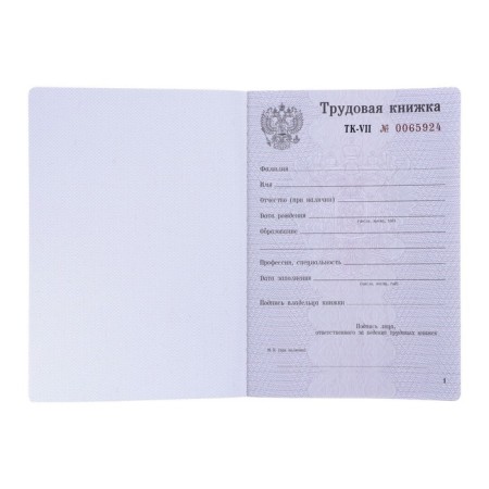 Form "Workbook" without hologram-1