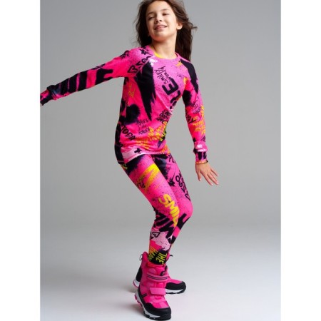 Thermal complex for girls: trousers, sweatshirt, height 140 cm-2
