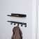 Set of shelves with hooks loft, 2 shelves: 350 × 100 × 35 mm, 350 × 100 × 80 mm, color black