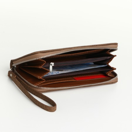 Women's wallet with lightning, brown color-3