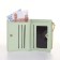 Women's wallet on the button, green color