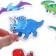 Soft puzzle for kids in the dinosaurs, 8 details, crush me