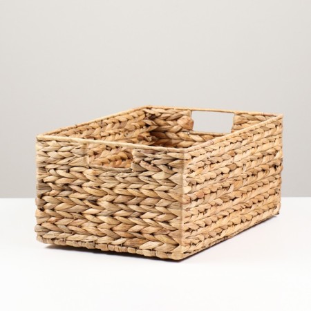 Storage basket, rectangular, 40x26x17 cm, water hyacinth, metal. frame-1