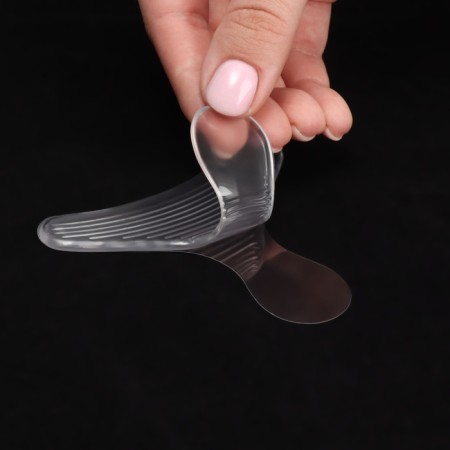 Five -holders for shoes, with a grip, on an adhesive base, silicone, 9 × 6.8 cm, steam, color transparent-5