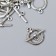 Decor Metal for the creativity of locks "thread on the ring" silver 3214M016 1.8x1.5 cm