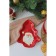Ceramic Dolyana Grandfather Frost, 21.4 × 17.9 × 2.7 cm, red red
