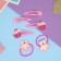 Shirley hair set (2 elastic bands 5 cm, 4 invisibility 5.5 cm) Bear, pink