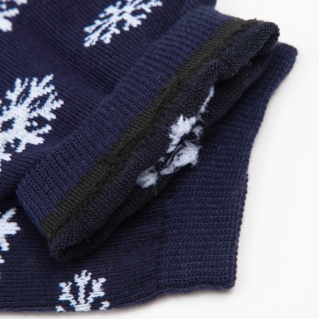 Women's socks "Bear and snowflakes" Blue color, size 23-25-3