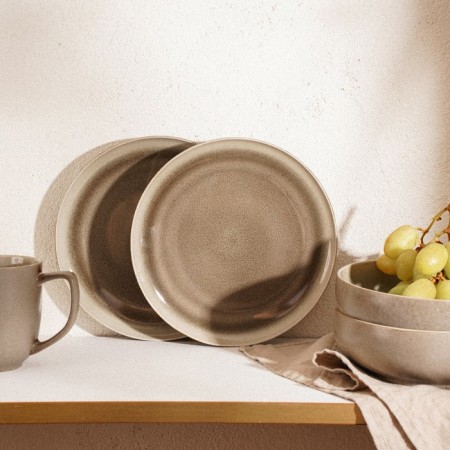 A set of porcelain plates SL Home "Molveno", D = 27 cm, brown color-2