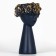 Polystone candlestick "Girl with a wreath" 9.5 x 9.5 x 14 cm mix
