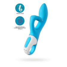 Нереалистичный вибратор Satisfyer Embrace me, силикон, цвет синий