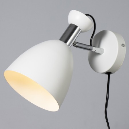 Sconces with a switch on the wire "Claudia" E27 40W white 28x15x20cm-2