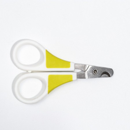Cooperus scissors curved, hole 7 mm, white with green-4